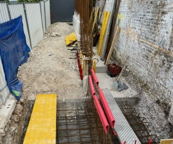 armature et coffrage pour fondations béton armé